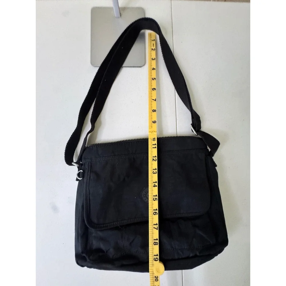 Kipling Black Aisling Nylon Crossbody Bag Adjustable Strap‎ Everyday Travel